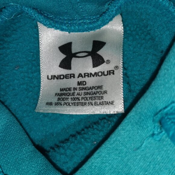 Under Armour Ladies Fleece Lined Teal Color Hoodie - Picture 4 of 6
